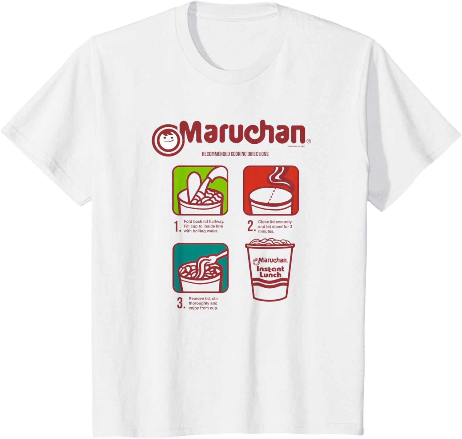 image:imageMaruchan Recommended Cooking Directions Symbols TShirtWhite