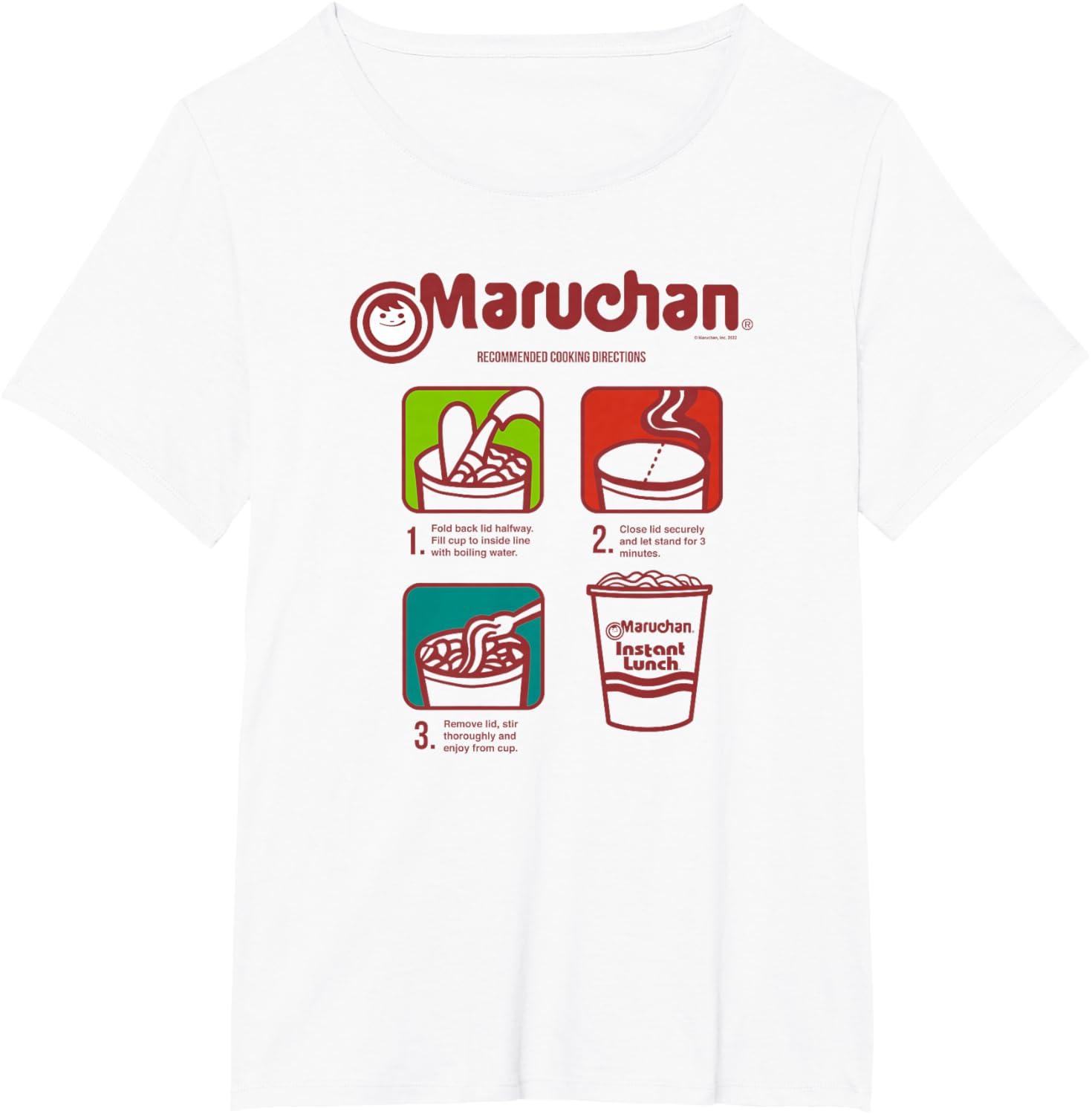image:imageMaruchan Recommended Cooking Directions Symbols TShirtWhite
