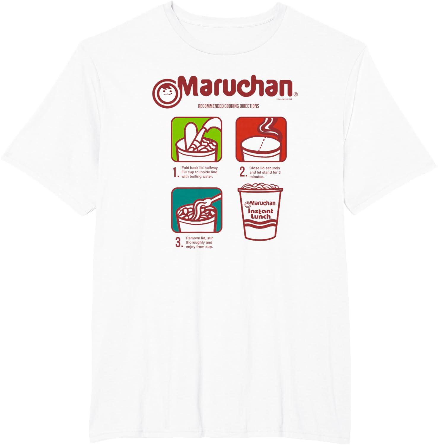 image:imageMaruchan Recommended Cooking Directions Symbols TShirtWhite