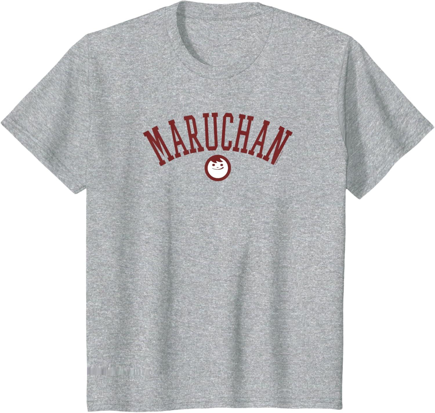 image:imageMaruchan Uni Style Classic Happy Face Logo TShirtHeather Grey