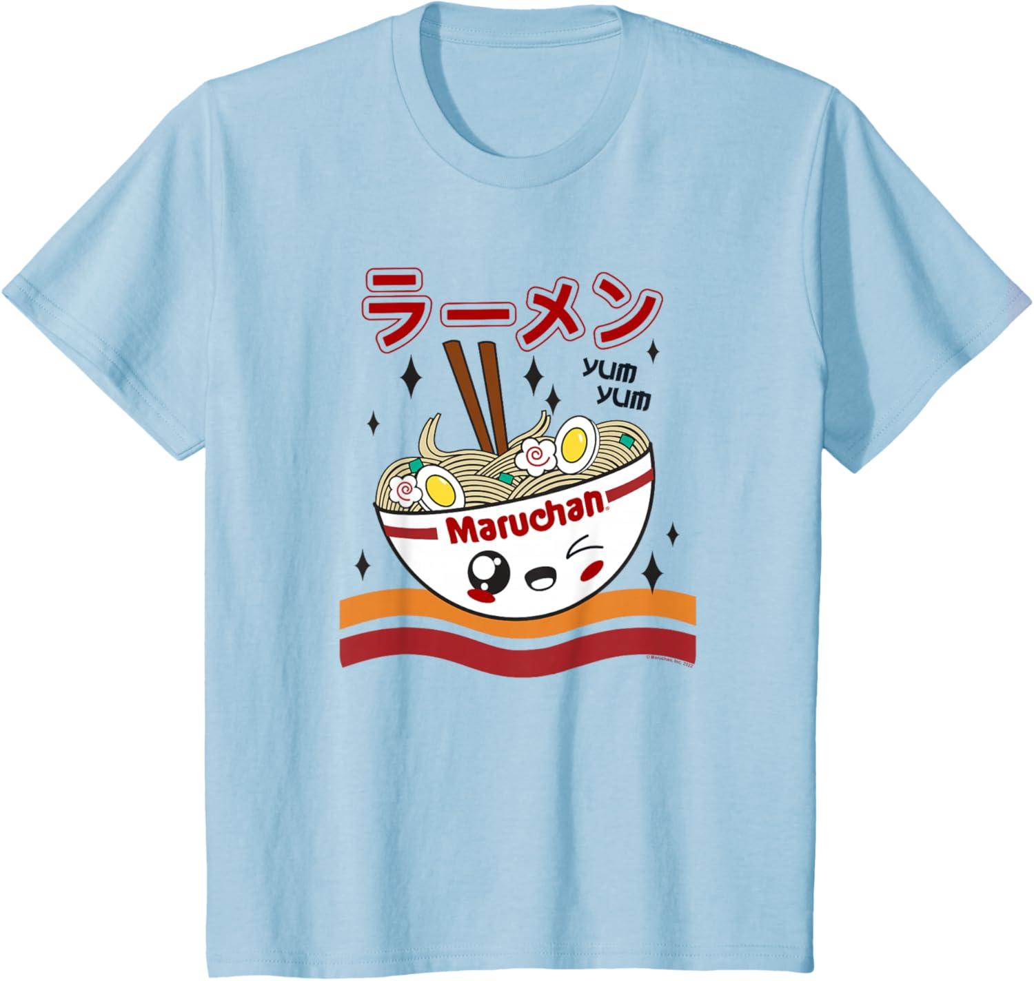 image:imageMaruchan Yum Yum Winking Noodle Bowl Poster TShirtBaby Blue