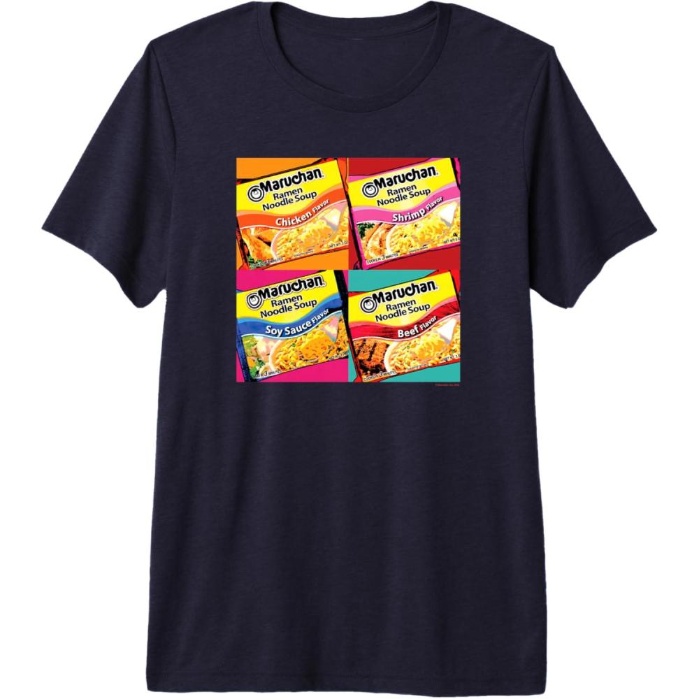 image:imageMaruchan Artsy Flavor Grid Poster Premium TriBlend TShirtNavy Blue