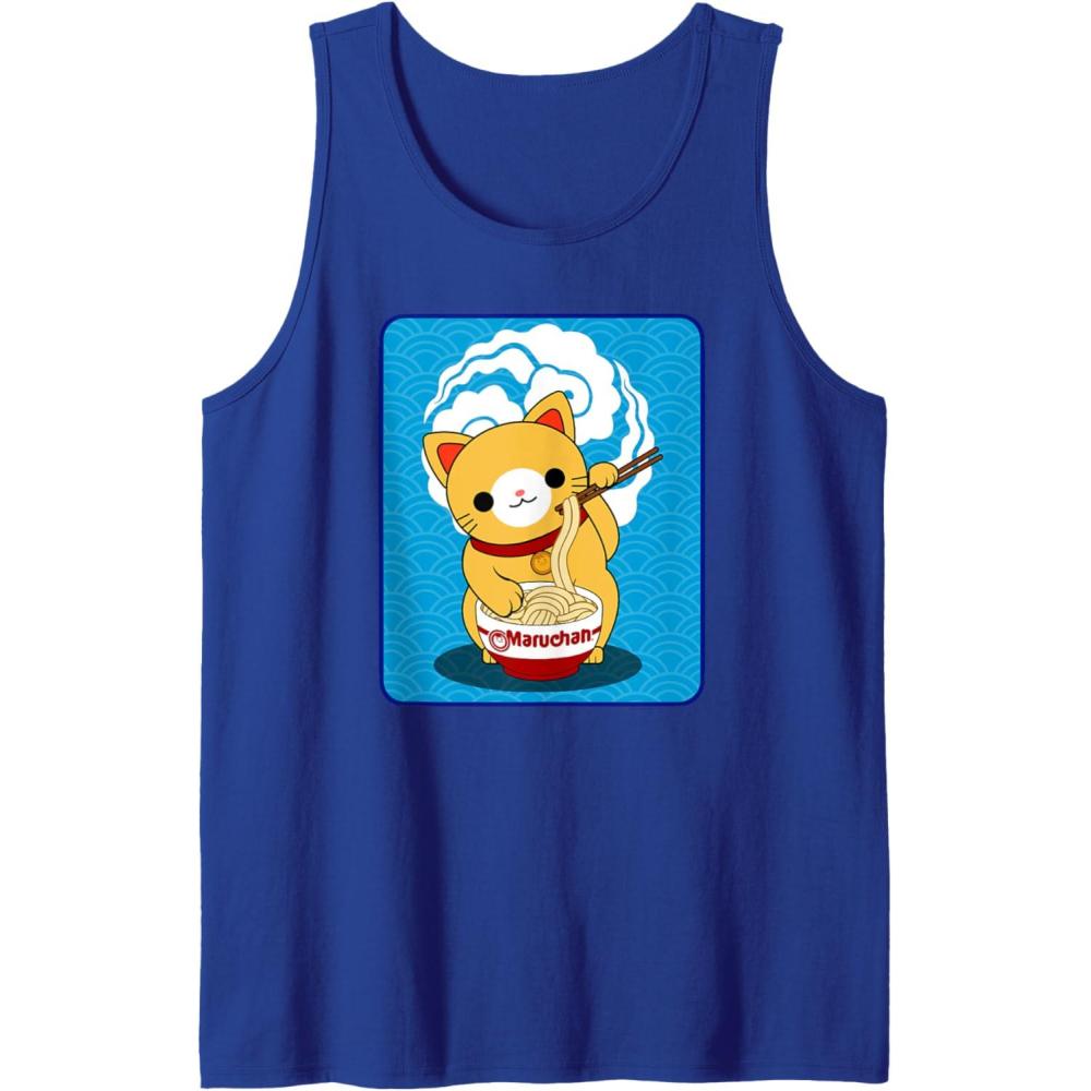image:imageMaruchan Cat Eating Ramen Noodles Tank TopRoyal Blue