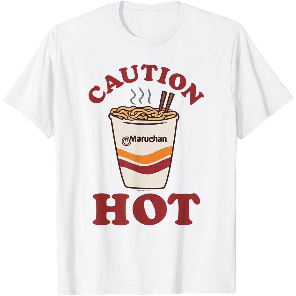 image:imageMaruchan Caution Hot Steaming Noodle Cup TShirtWhite