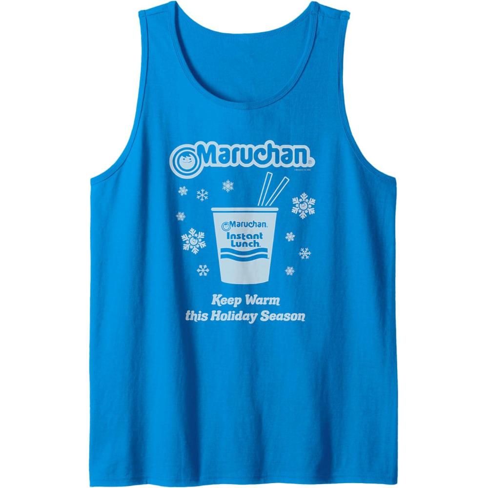 image:imageMaruchan Christmas Instant Lunch Keep Warm Holiday Season Tank TopSapphire Blue