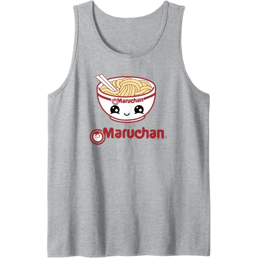 image:imageMaruchan Cute Noodle Bowl Face Logo Tank TopHeather Grey