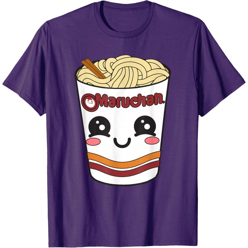 image:imageMaruchan Cute Ramen Noodle Cup Face TShirt SmallPurple