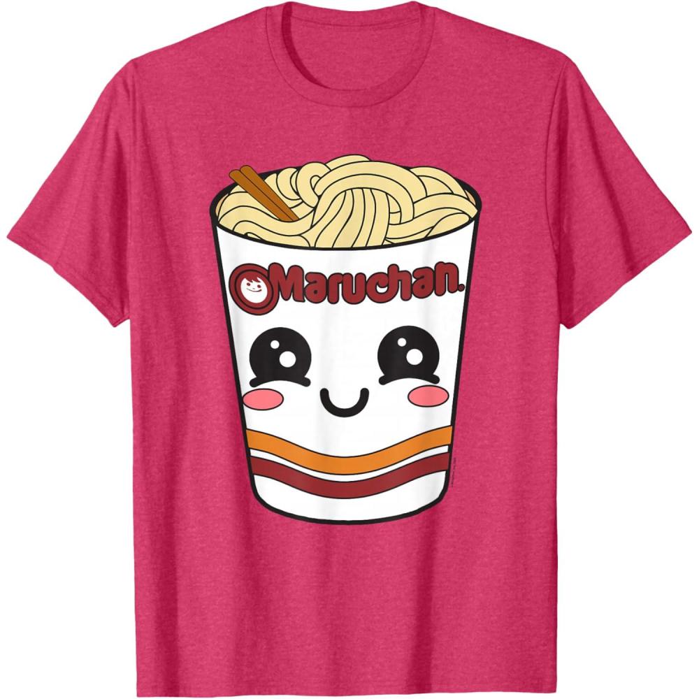 image:imageMaruchan Cute Ramen Noodle Cup Face TShirt SmallRed Heather