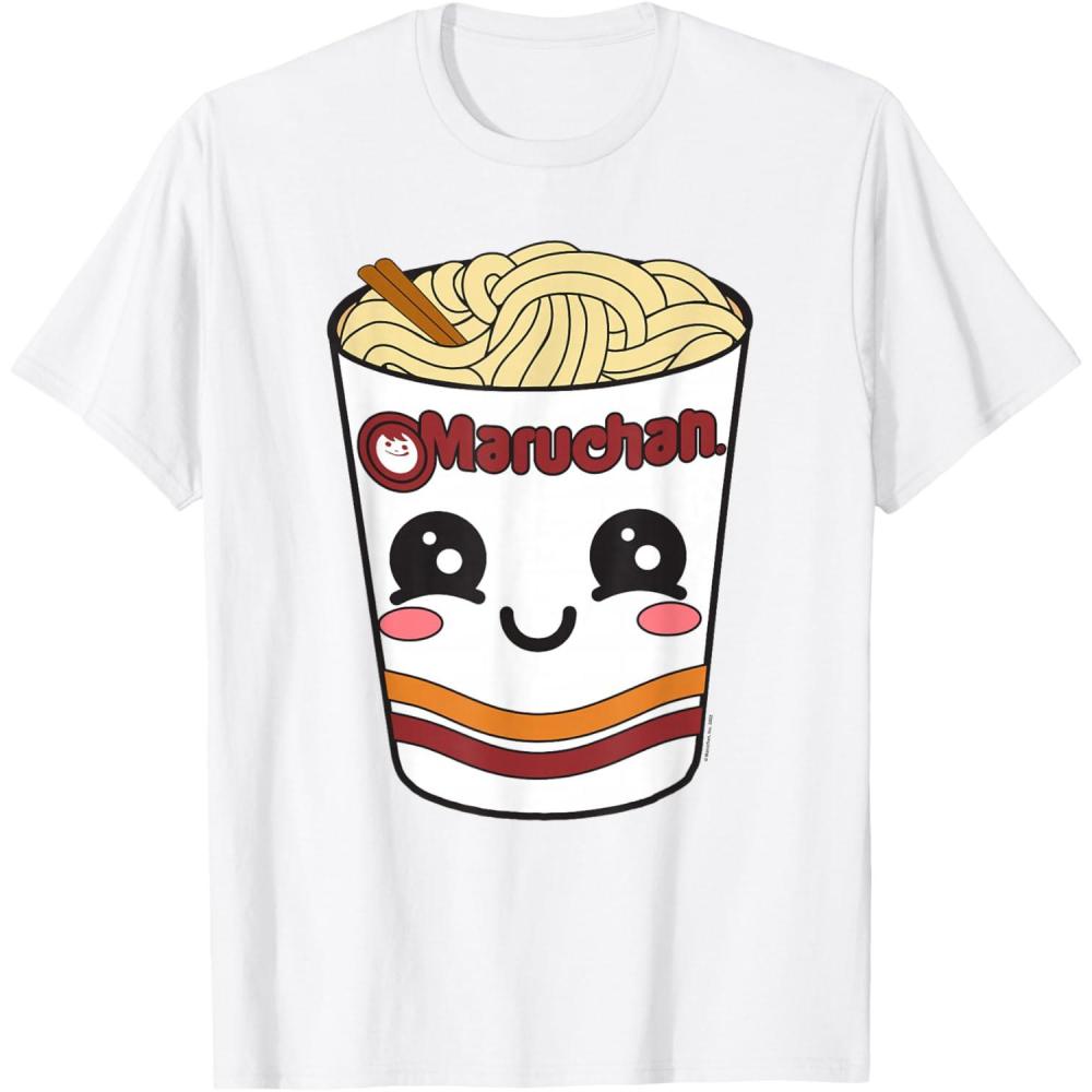 image:imageMaruchan Cute Ramen Noodle Cup Face TShirt SmallWhite
