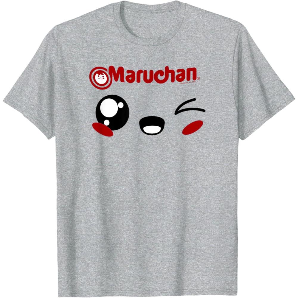 image:imageMaruchan Cute Winking Happy Face TShirtHeather Grey