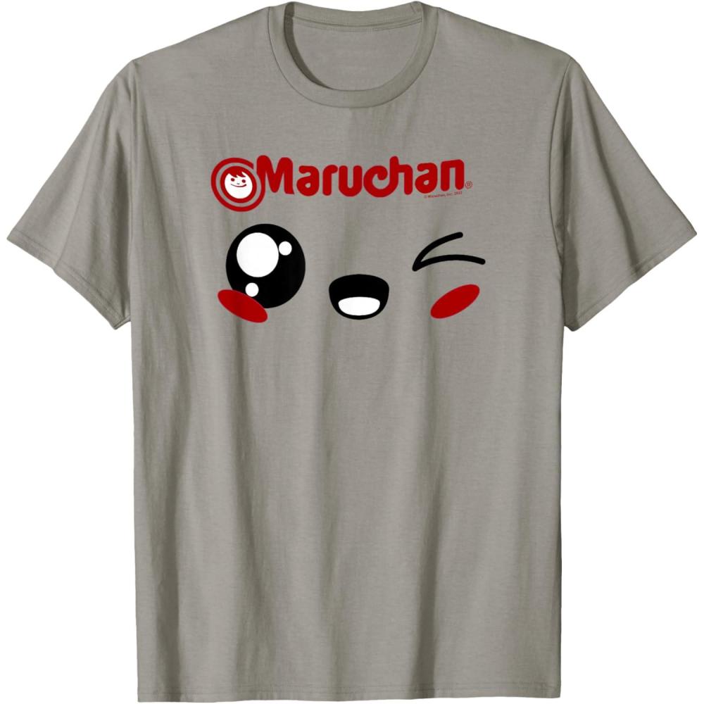 image:imageMaruchan Cute Winking Happy Face TShirtSlate Grey