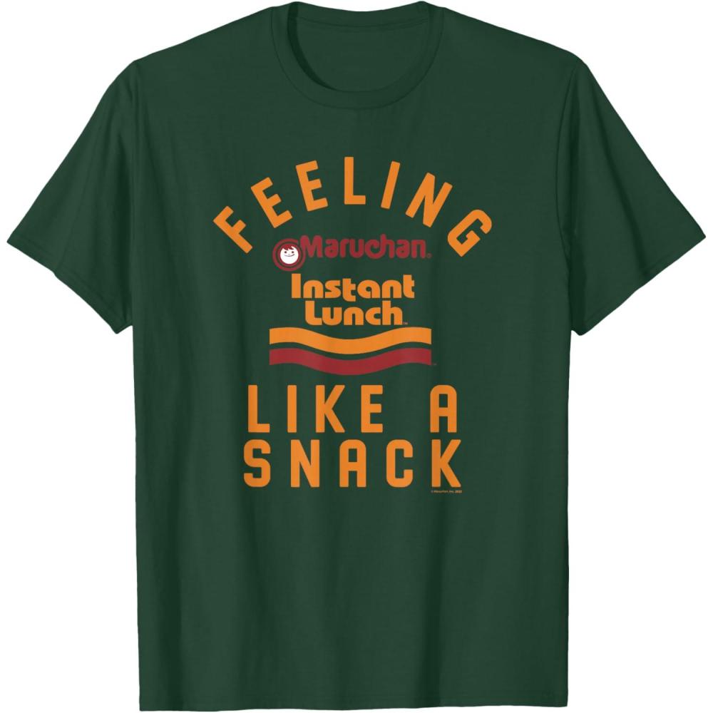 image:imageMaruchan Feeling Like A Ramen Snack Instant Lunch Logo TShirtDark Green