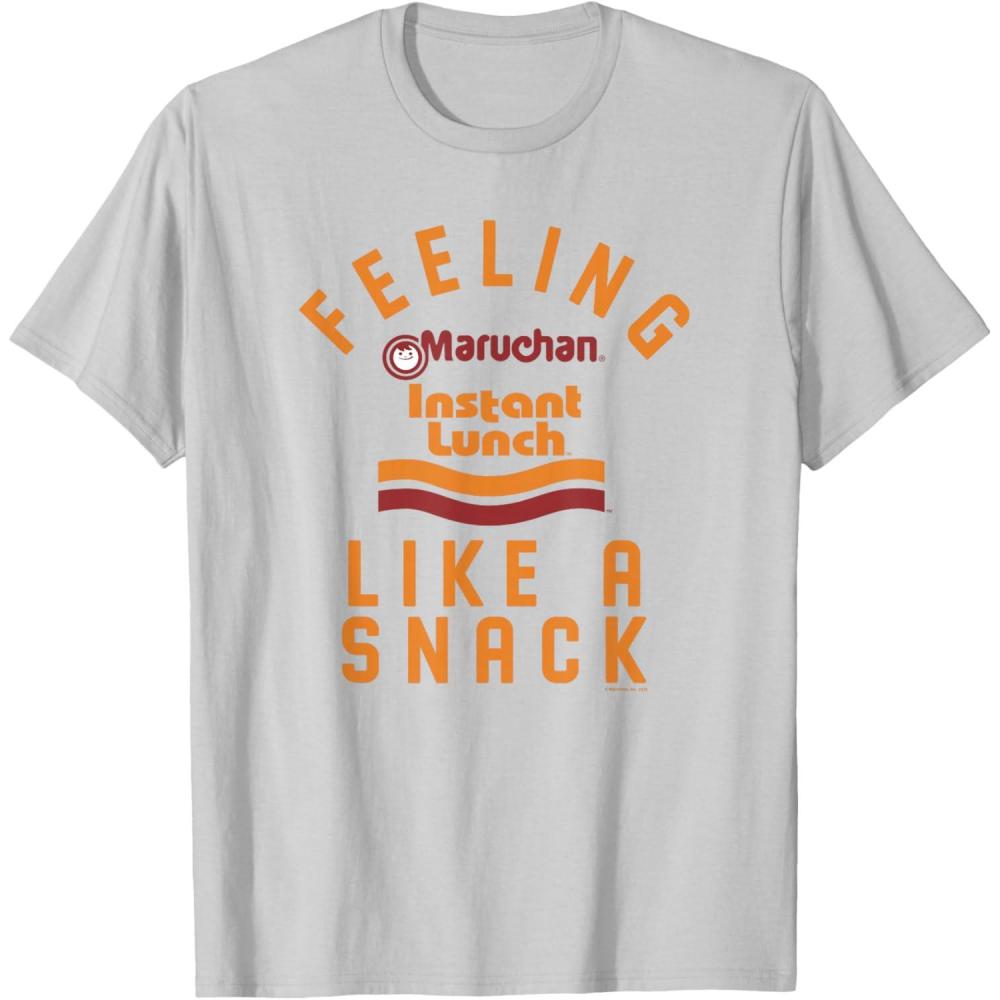 image:imageMaruchan Feeling Like A Ramen Snack Instant Lunch Logo TShirtSilver Grey