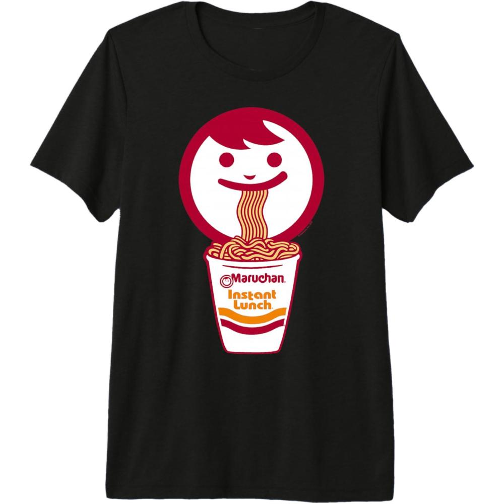 image:imageMaruchan Happy Face Eating Ramen Noodles Premium Triblend TShirtBlack
