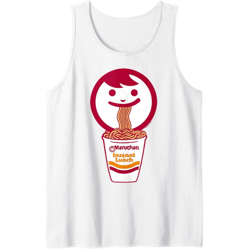 image:imageMaruchan Happy Face Eating Ramen Noodles Tank TopWhite