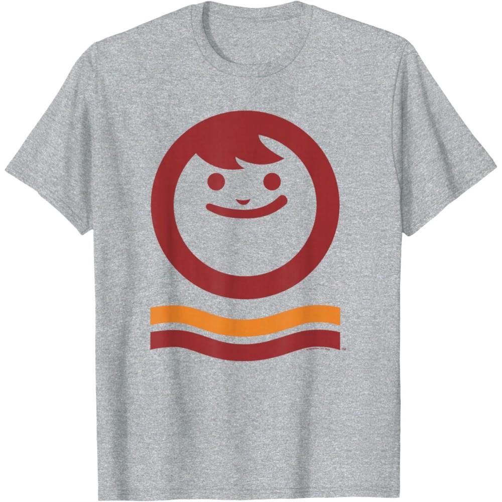 image:imageMaruchan Happy Face With Waves Logo TShirtHeather Grey