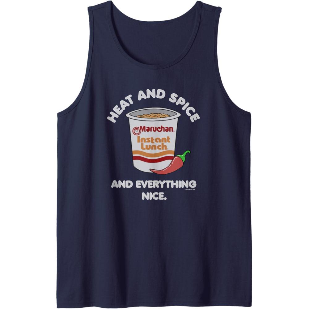 image:imageMaruchan Heat And Spice And Everything Nice Logo Tank TopNavy Blue