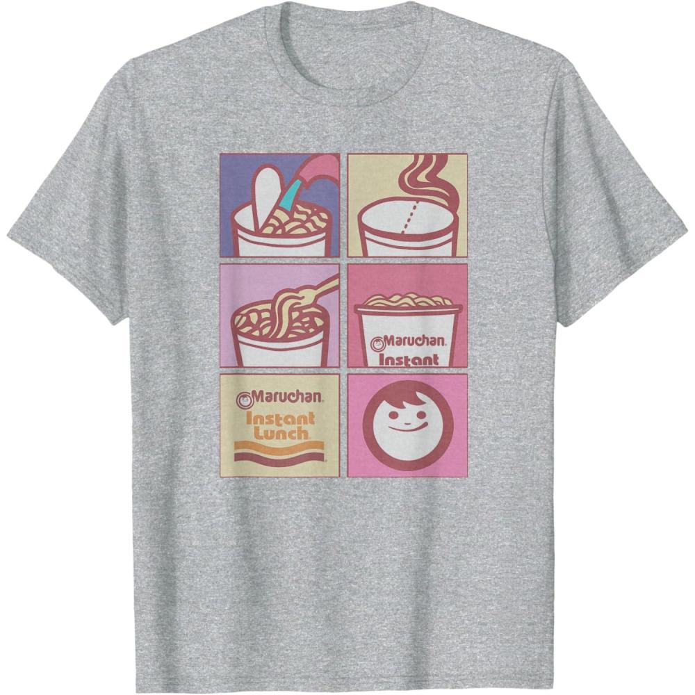 image:imageMaruchan Instant Lunch Boxed Up Cooking Instructions Panel TShirtHeather Grey