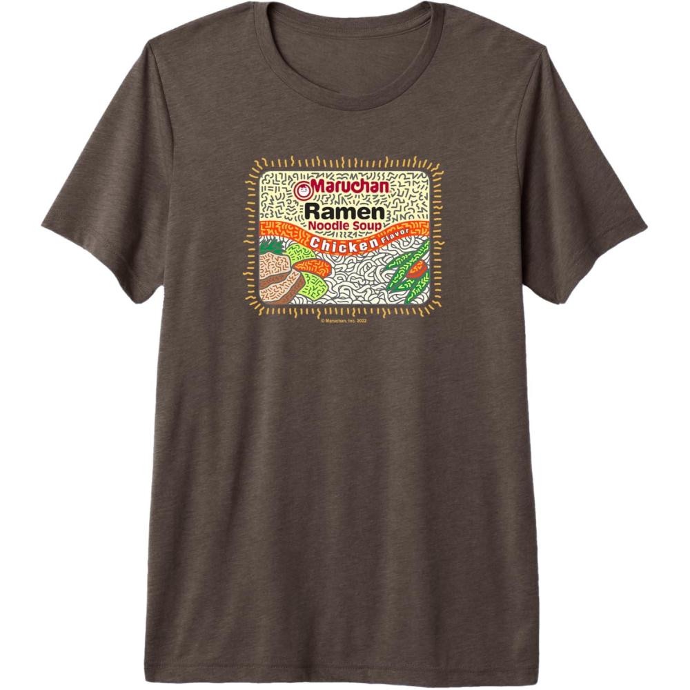 image:imageMaruchan Instant Lunch Chicken Flavor Art Premium TriBlend TShirtBrown