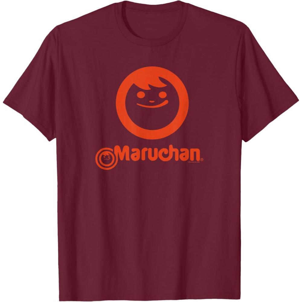 image:imageMaruchan Instant Lunch Classic Happy Face Vintage Logo TShirtBurgundy