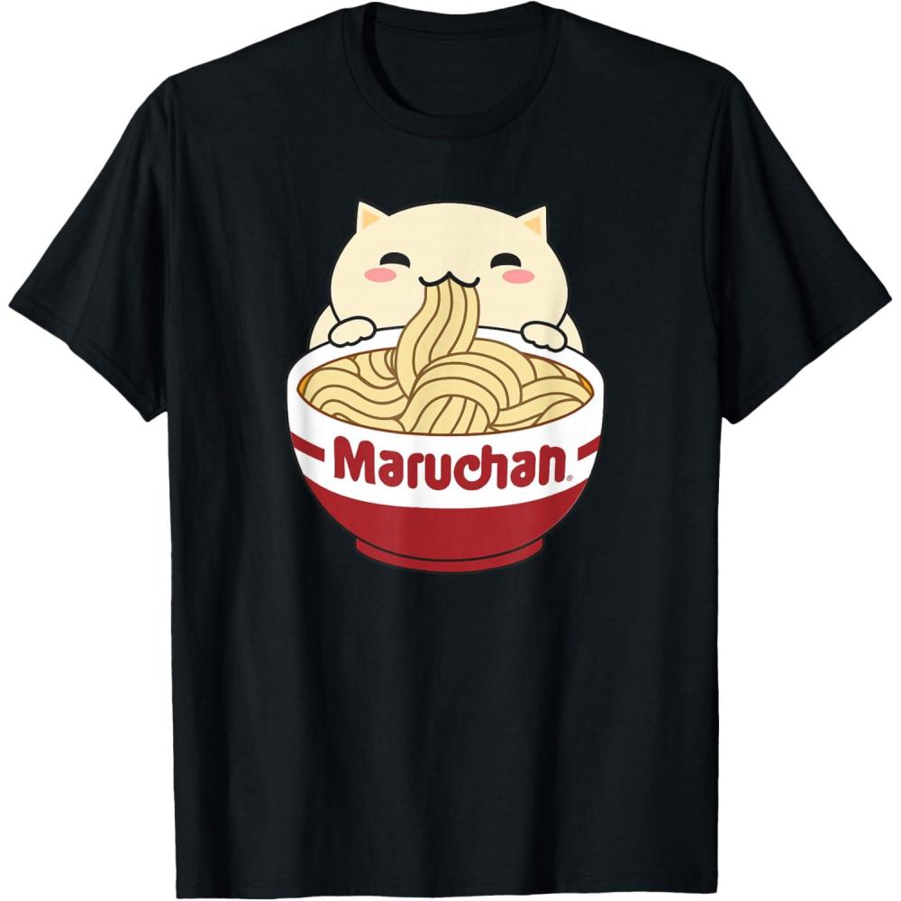 image:imageMaruchan Instant Lunch Cute Cat Ramen Bowl Logo TShirtBlack