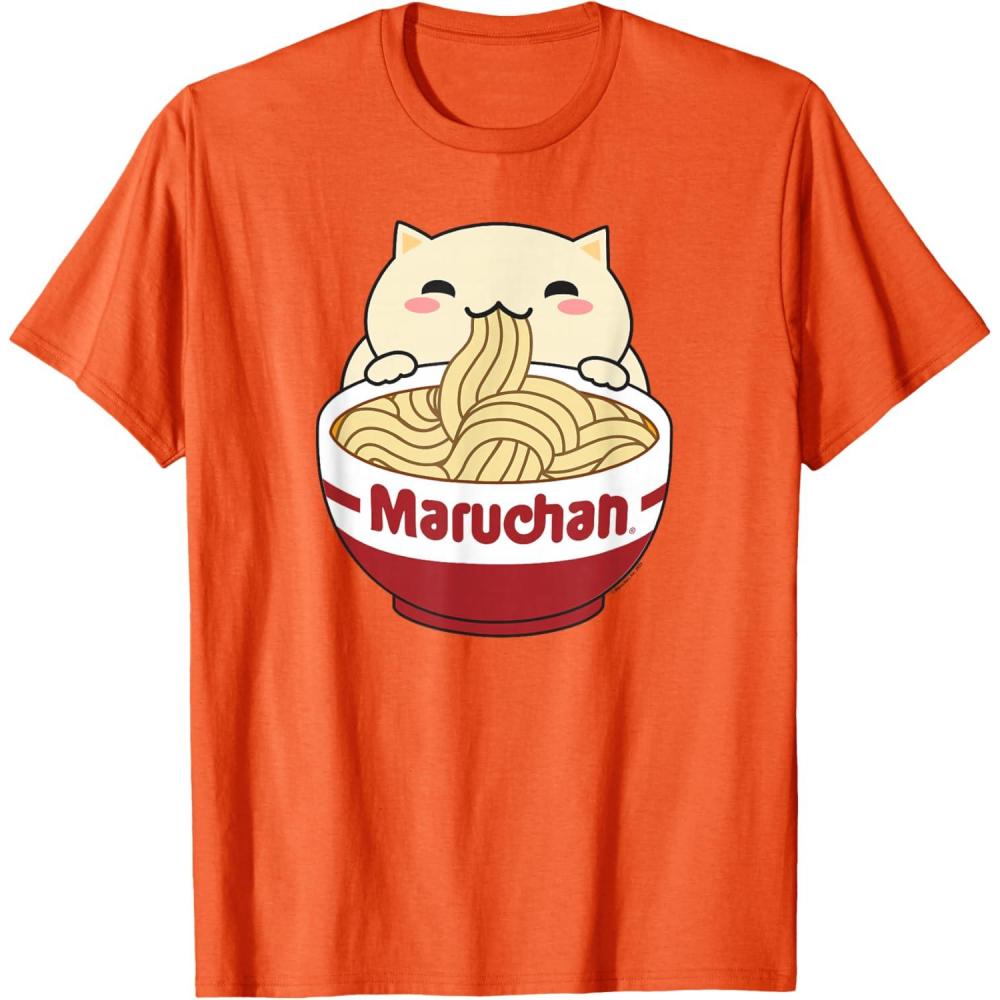 image:imageMaruchan Instant Lunch Cute Cat Ramen Bowl Logo TShirtOrange