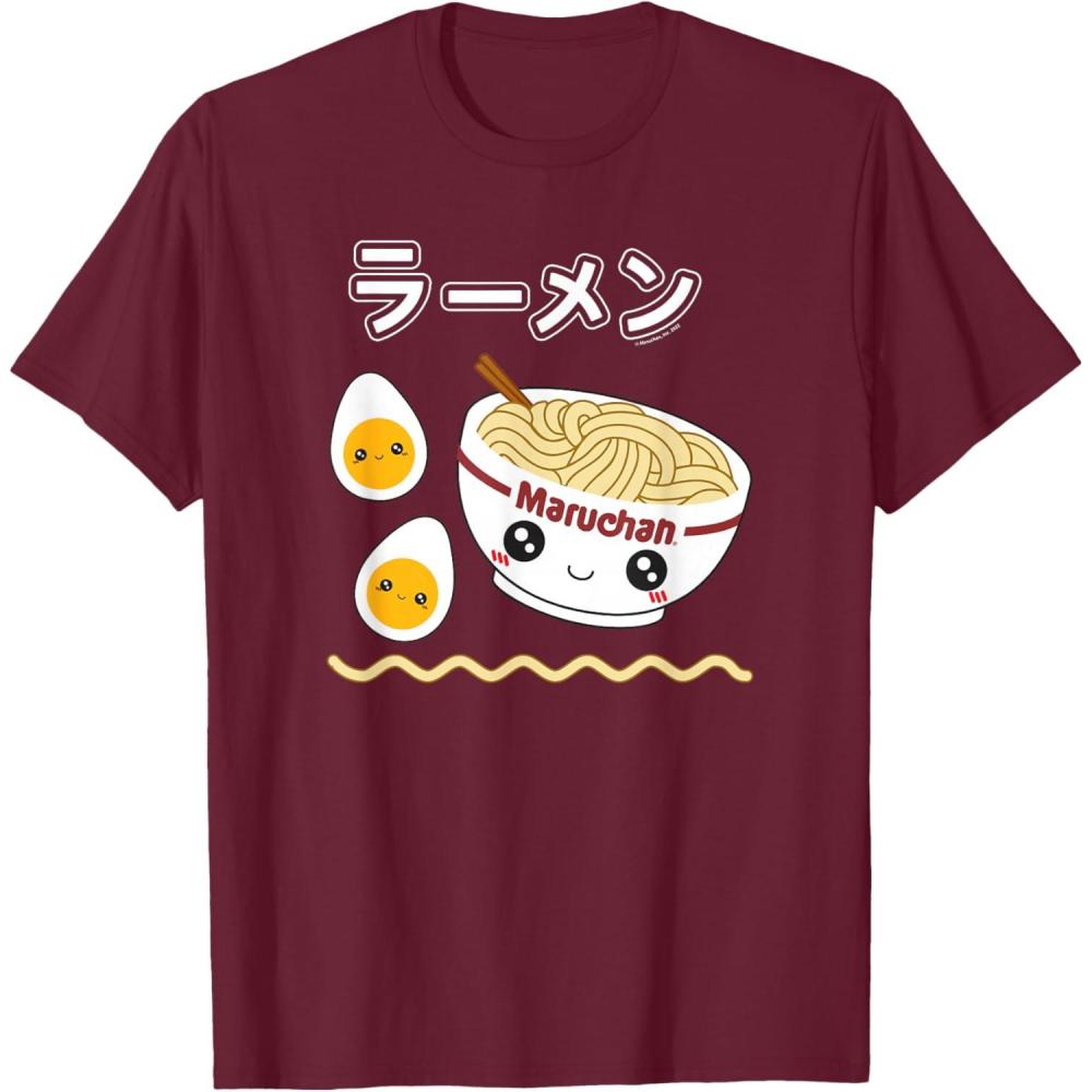 image:imageMaruchan Instant Lunch Cute Ramen Japanese Style Logo TShirtBurgundy