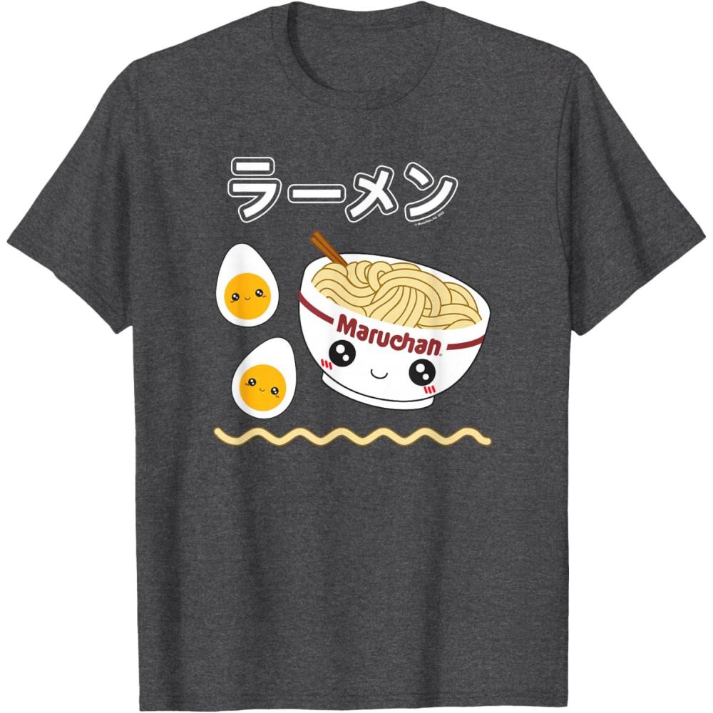 image:imageMaruchan Instant Lunch Cute Ramen Japanese Style Logo TShirtDark Heather Grey