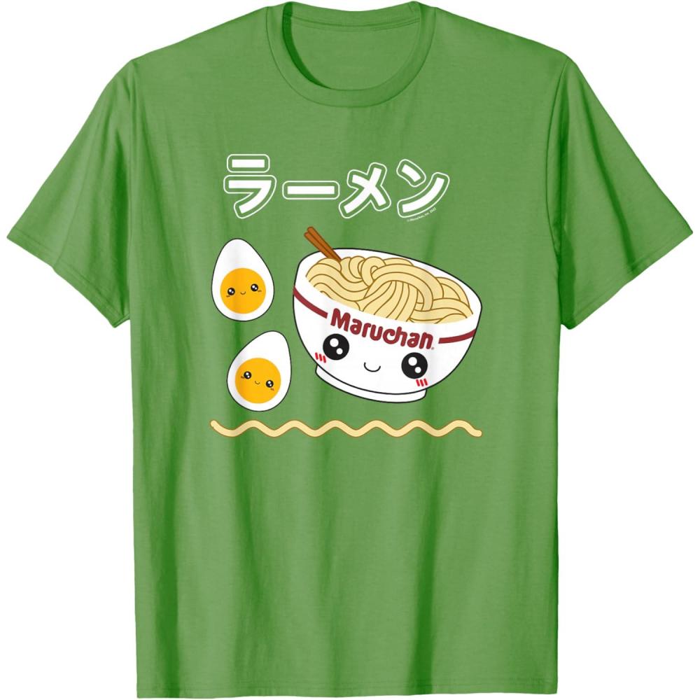 image:imageMaruchan Instant Lunch Cute Ramen Japanese Style Logo TShirtGrass Green