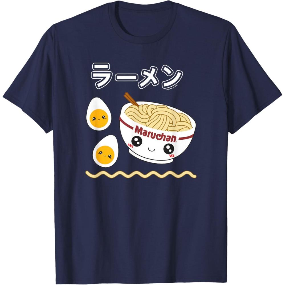 image:imageMaruchan Instant Lunch Cute Ramen Japanese Style Logo TShirtNavy Blue