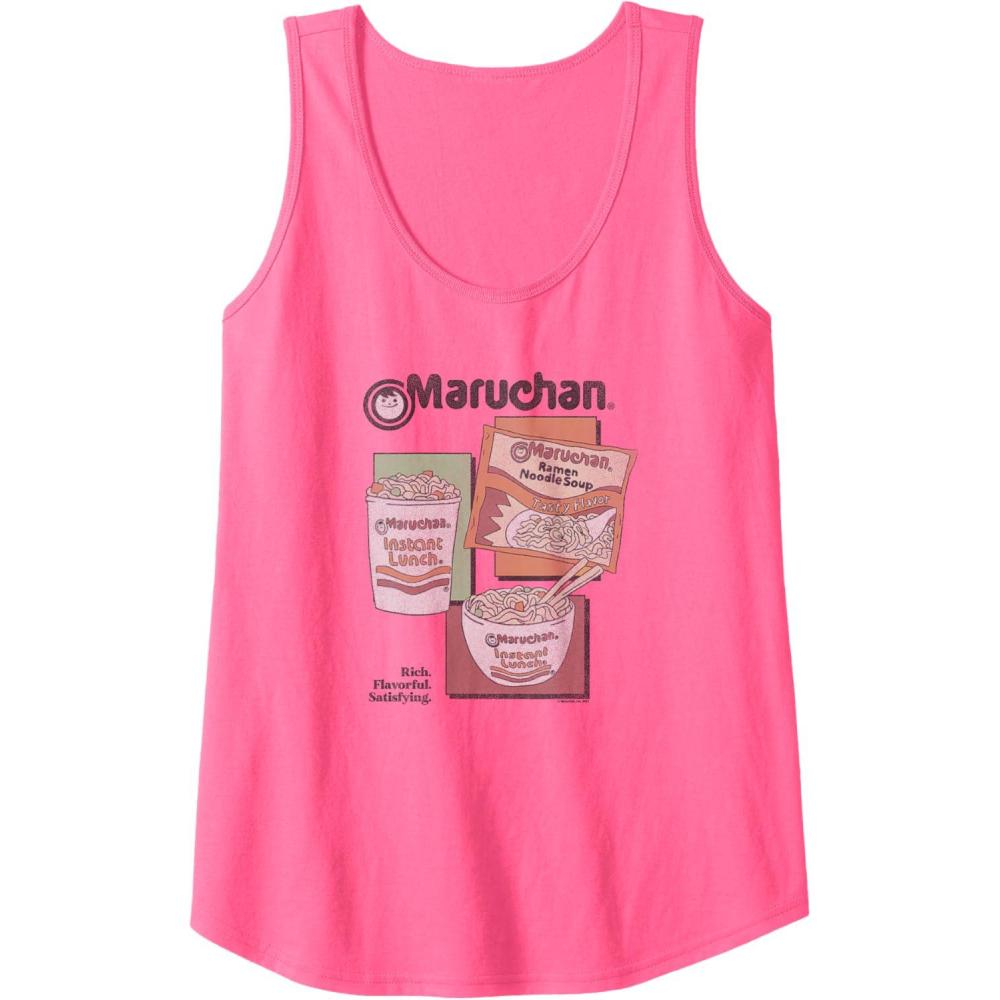 image:imageMaruchan Instant Lunch Different Presentations Panel Art Tank TopNeon Pink