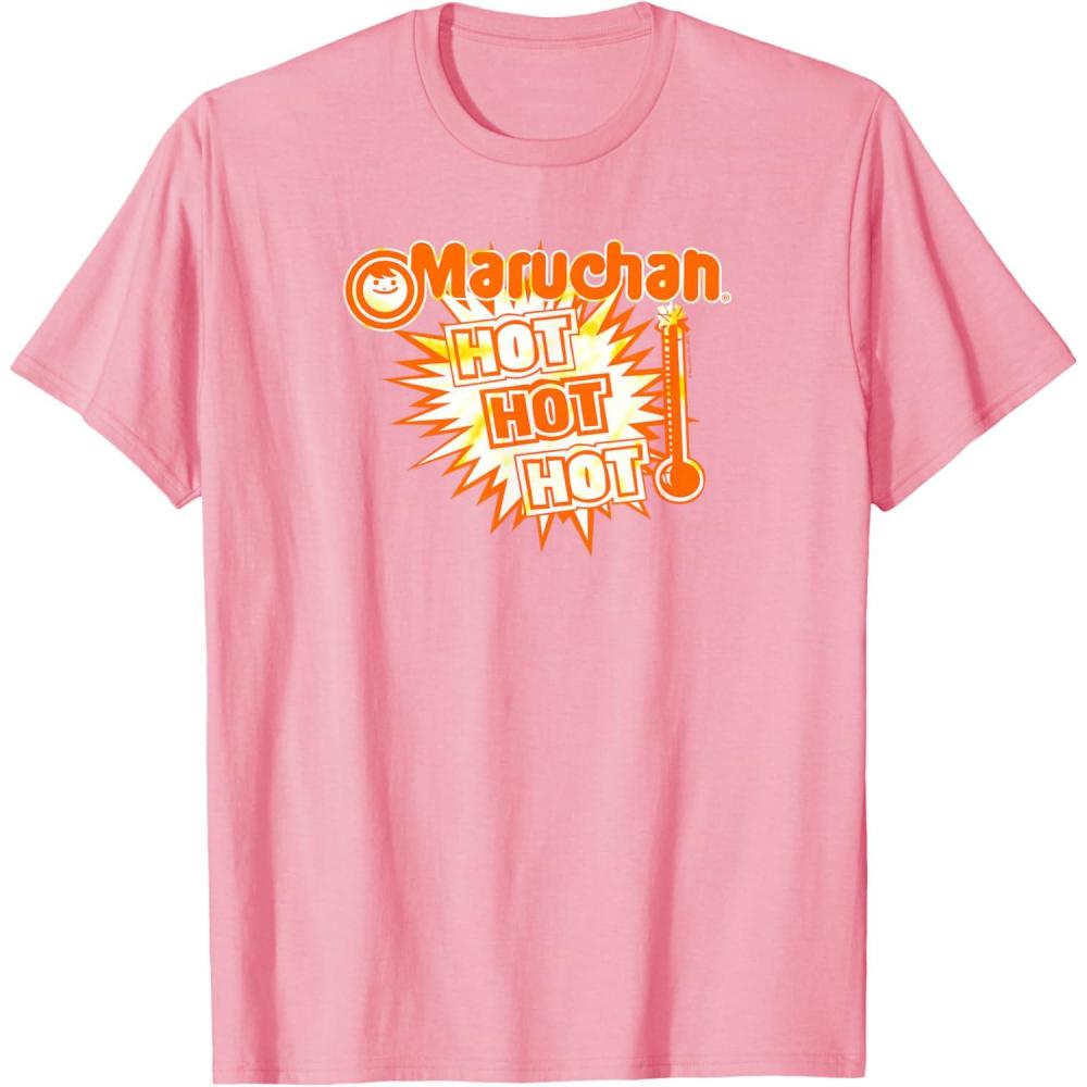 image:imageMaruchan Instant Lunch Hot Hot Hot Thermometer Logo TShirtPink