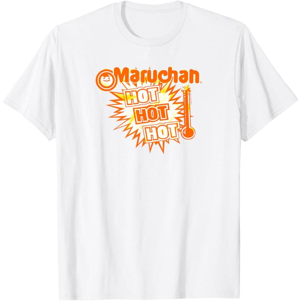 image:imageMaruchan Instant Lunch Hot Hot Hot Thermometer Logo TShirtWhite