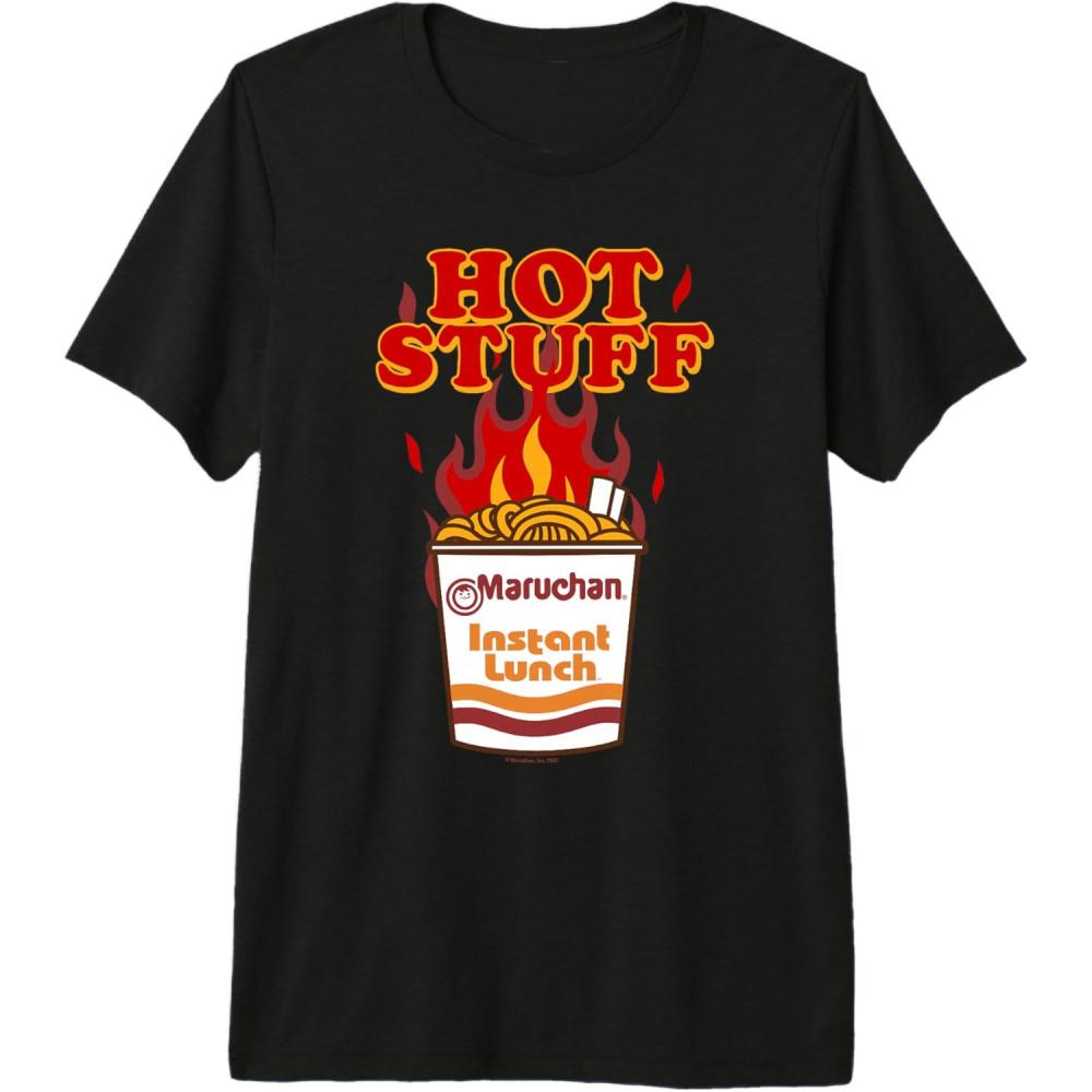 image:imageMaruchan Instant Lunch Hot Stuff Flaming Noodles Retro Shot Premium Triblend TShirtBlack