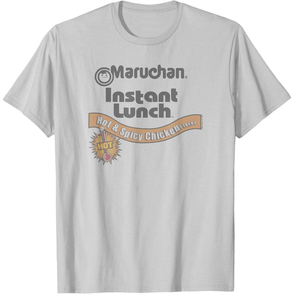 image:imageMaruchan Instant Lunch Hot amp Spicy Chicken Flavor Logo TShirtSilver Grey