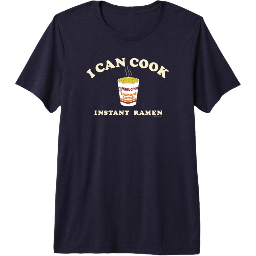 image:imageMaruchan Instant Lunch I Can Cook Instant Ramen Cup Logo Premium Triblend TShirtNavy Blue