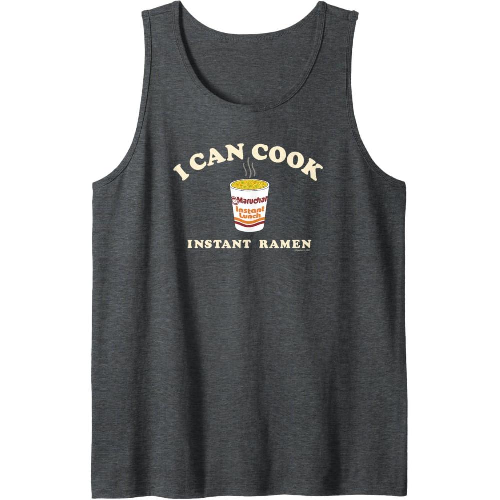 image:imageMaruchan Instant Lunch I Can Cook Instant Ramen Cup Logo Tank TopDark Heather Grey