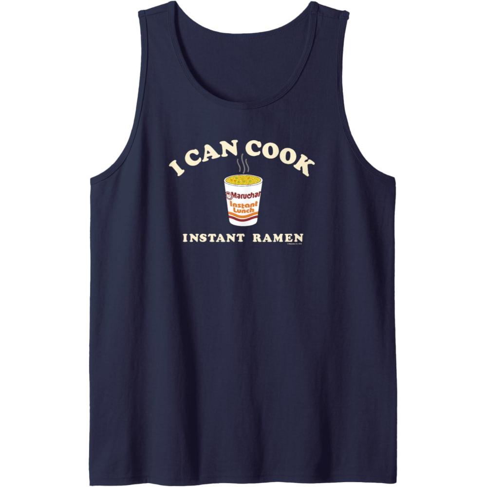 image:imageMaruchan Instant Lunch I Can Cook Instant Ramen Cup Logo Tank TopNavy Blue
