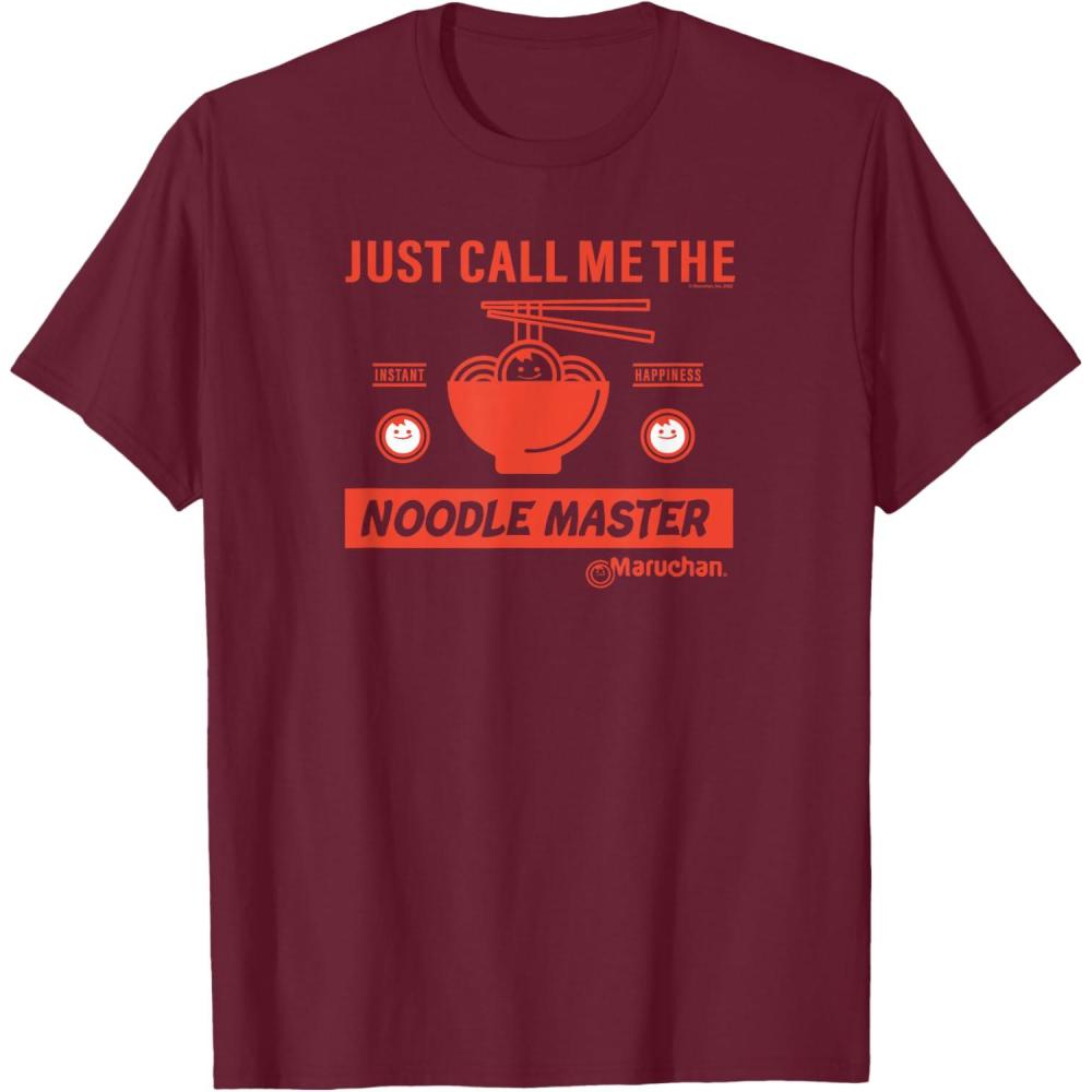 image:imageMaruchan Instant Lunch Just Call Me The Noodle Master TShirtBurgundy