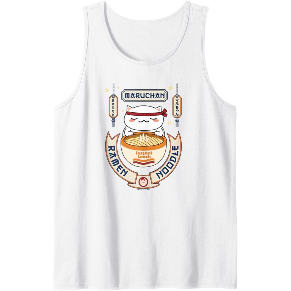 image:imageMaruchan Instant Lunch Kawaii Cat Ramen Noodle Bowl Tank TopWhite