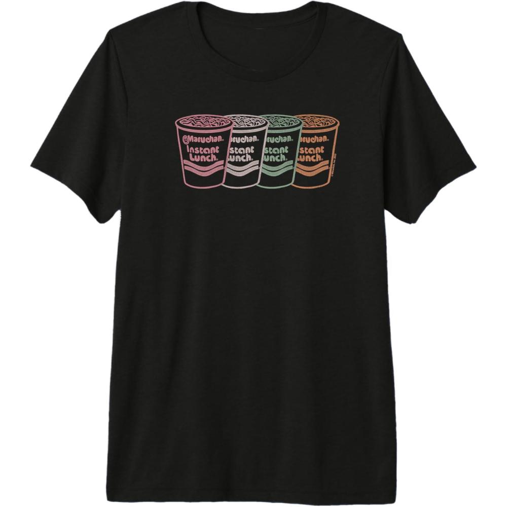 image:imageMaruchan Instant Lunch Multi Cups Colorful Line Art Premium TShirtBlack