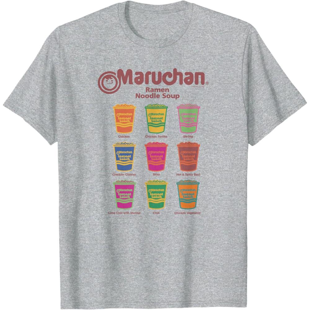 image:imageMaruchan Instant Lunch Noodle Cup Flavors Colour Pop TShirtHeather Grey