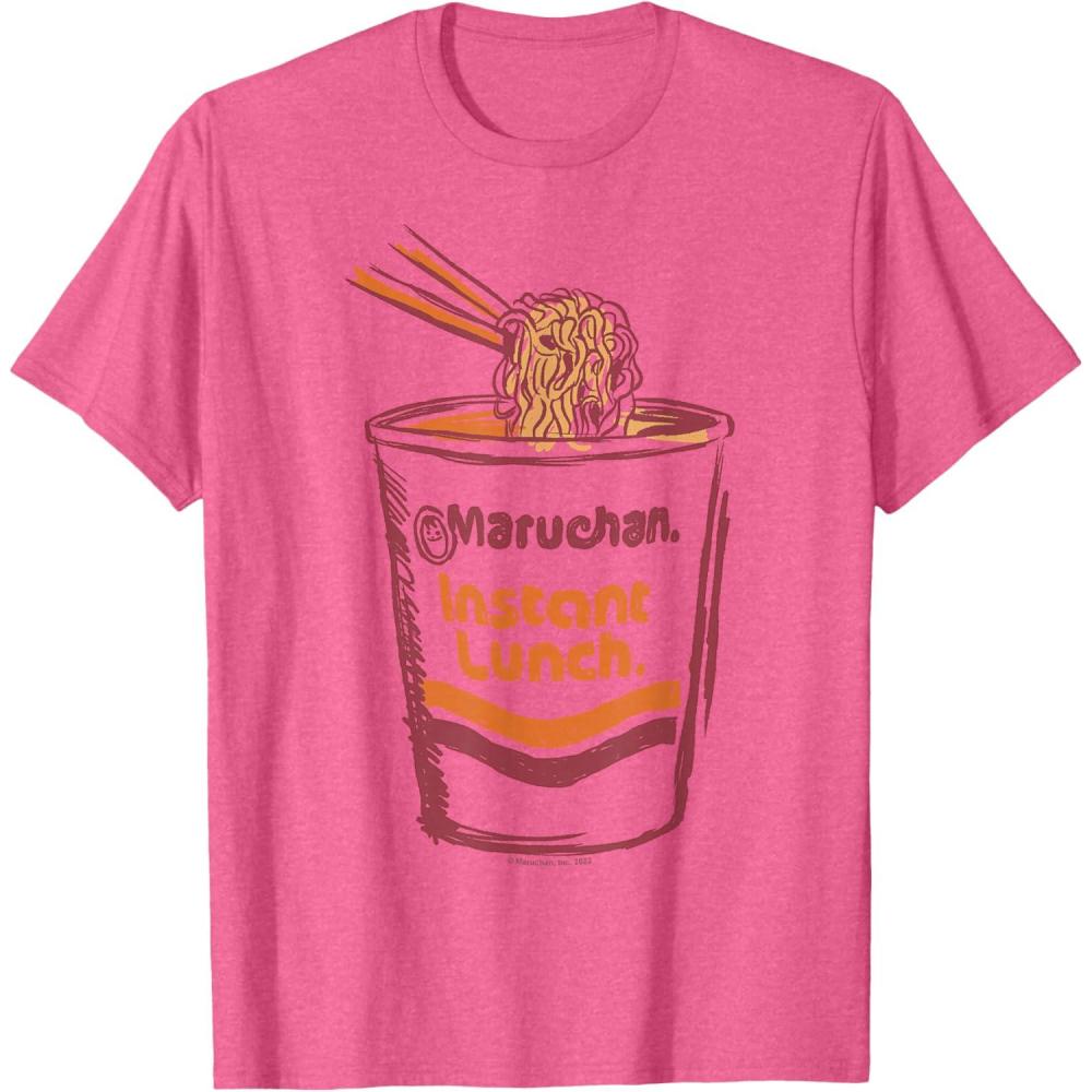 image:imageMaruchan Instant Lunch Ramen Cup Art Logo TShirtPink Heather