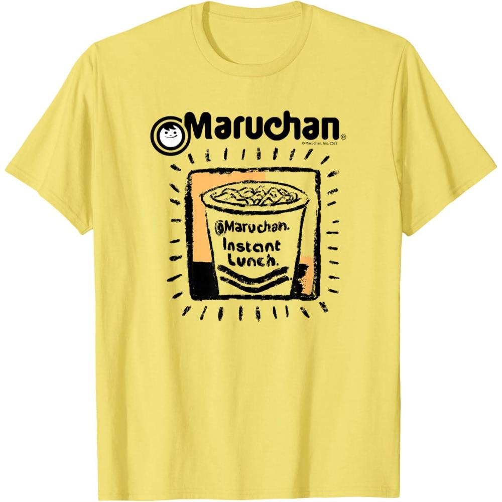 image:imageMaruchan Instant Lunch Ramen Cup Crayon Drawing Logo TShirtLemon Yellow