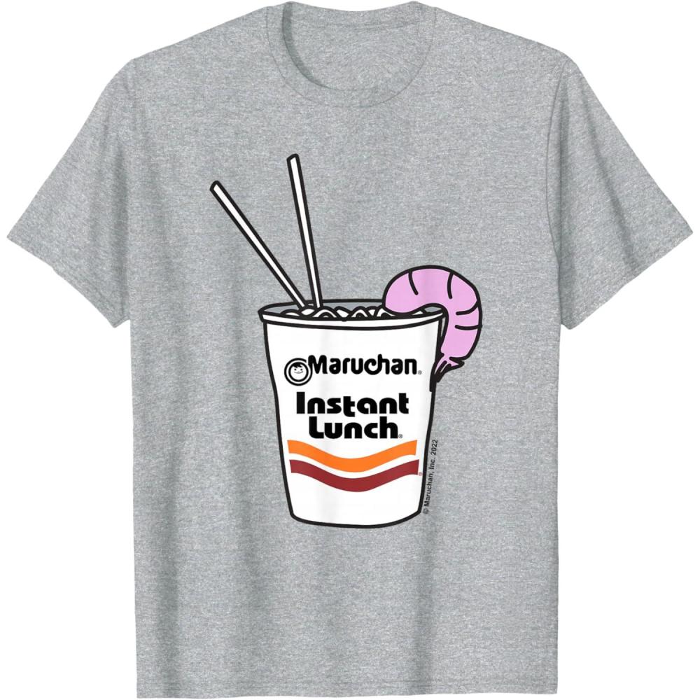 image:imageMaruchan Instant Lunch Ramen Cup Drawing Shrimp Logo TShirtHeather Grey