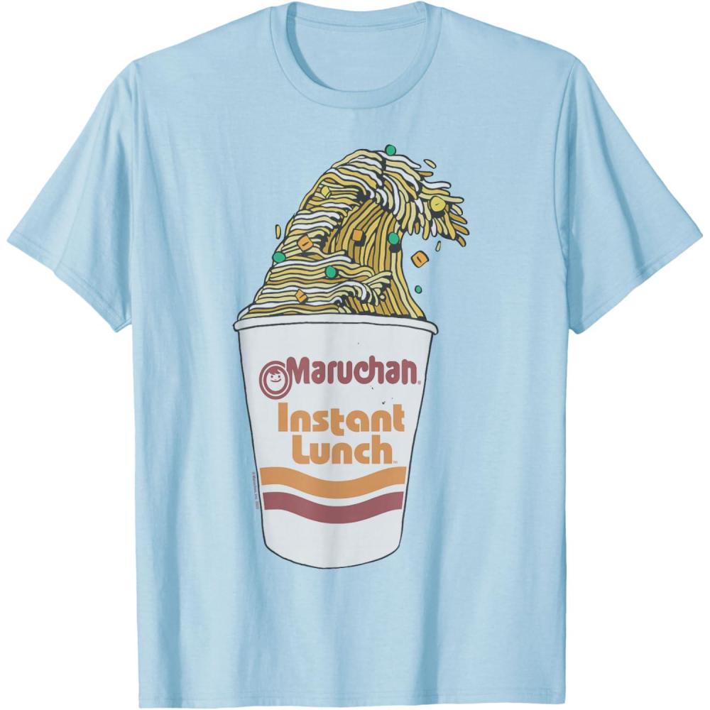 image:imageMaruchan Instant Lunch Ramen Cup Noodle Wave Logo TShirtBaby Blue