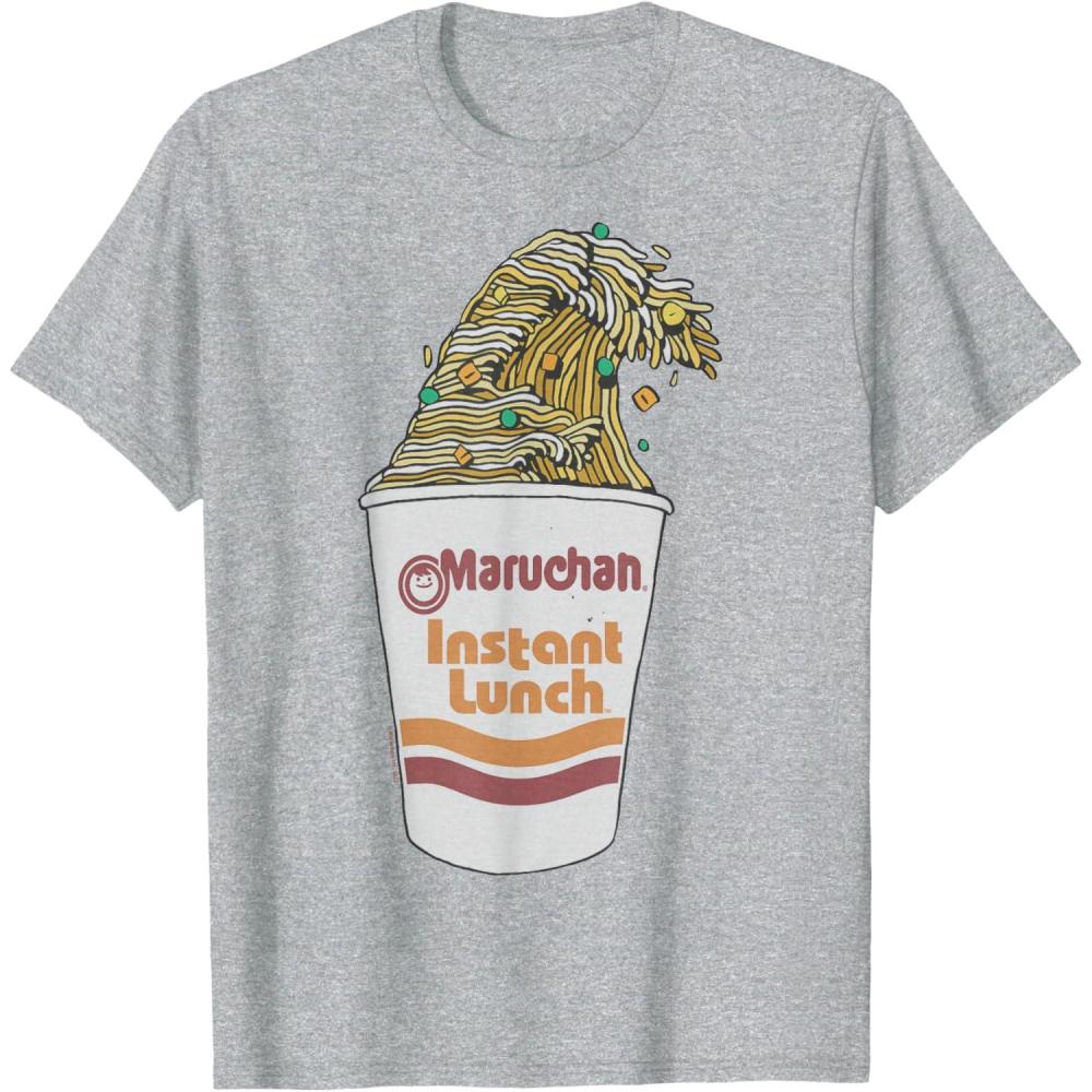 image:imageMaruchan Instant Lunch Ramen Cup Noodle Wave Logo TShirtHeather Grey
