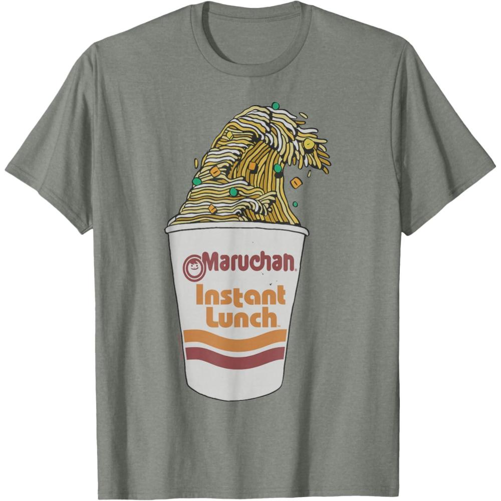 image:imageMaruchan Instant Lunch Ramen Cup Noodle Wave Logo TShirtOlive Heather