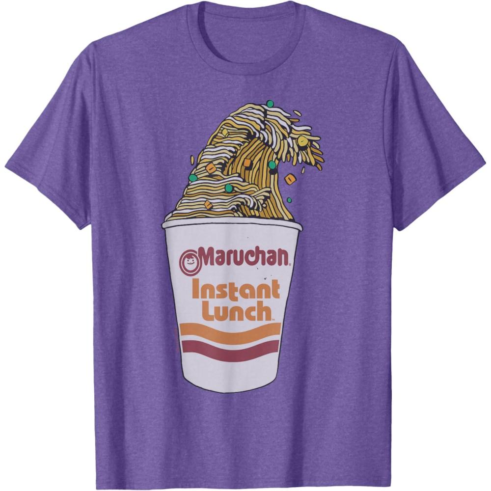 image:imageMaruchan Instant Lunch Ramen Cup Noodle Wave Logo TShirtPurple Heather