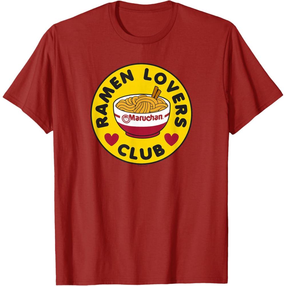 image:imageMaruchan Instant Lunch Ramen Lovers Club Bowl Logo TShirtCranberry Red